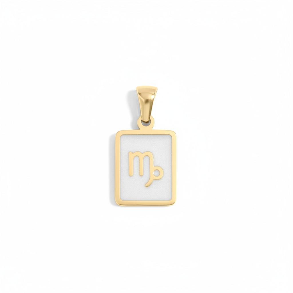 Capricorn Zodiac Card Charm in Gold