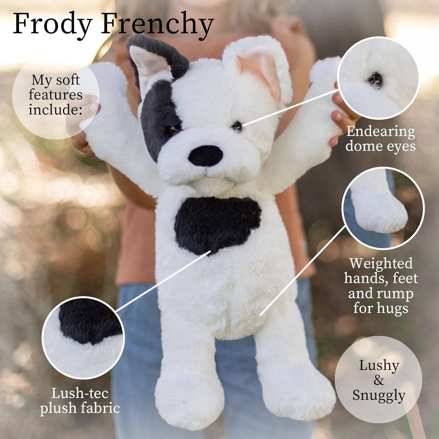 Frody Frenchy Dog Plush Toy - World's Softest Lushee 16 inch