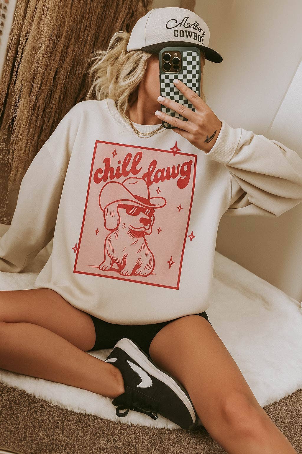 Chill Dawg Cowboy Crewneck Sweatshirt