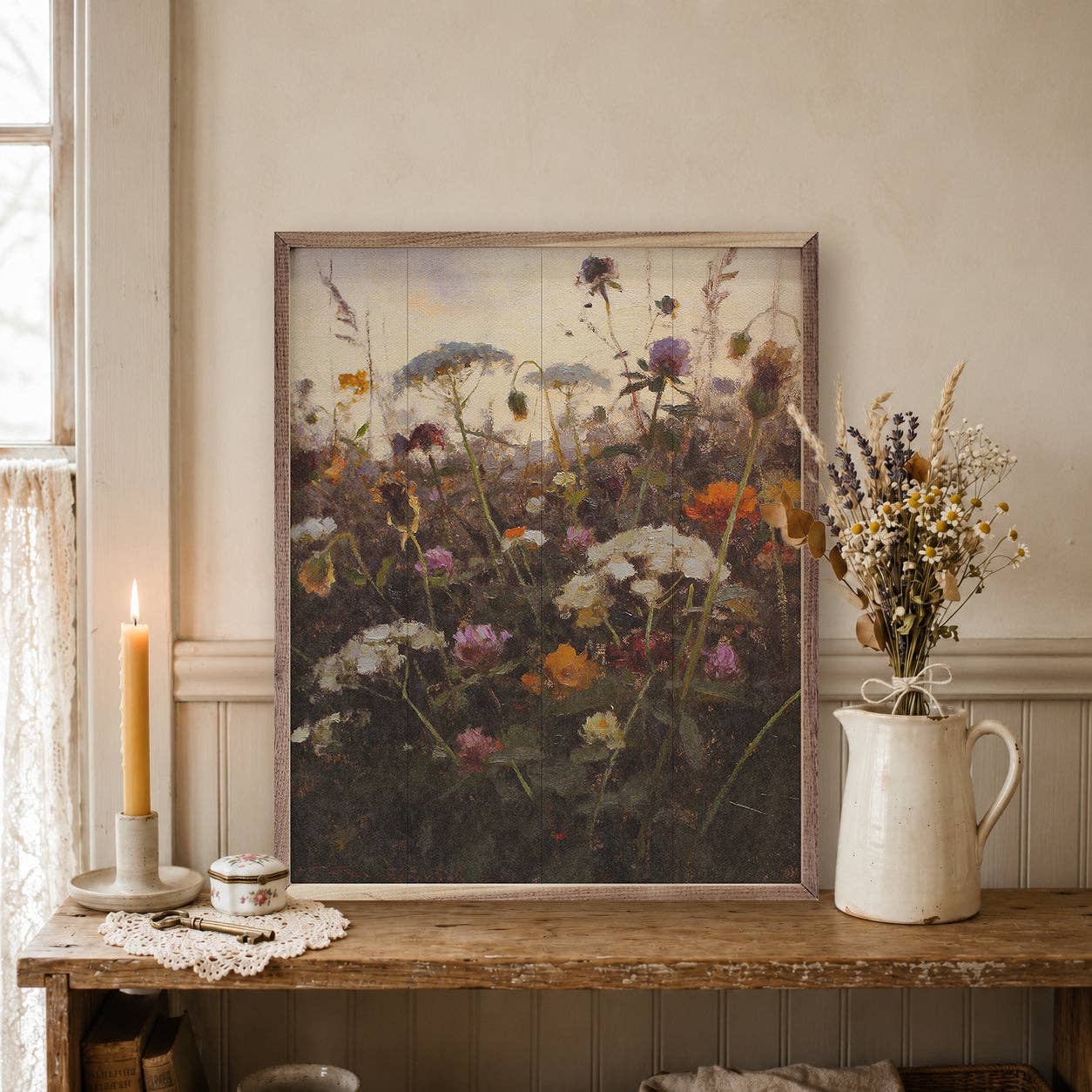 Summer Wildflower Meadow — Framed Wall Art, 16x20