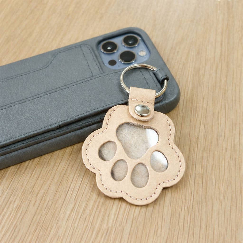 Pet Keepsake Fur & Photo Paw Keychain