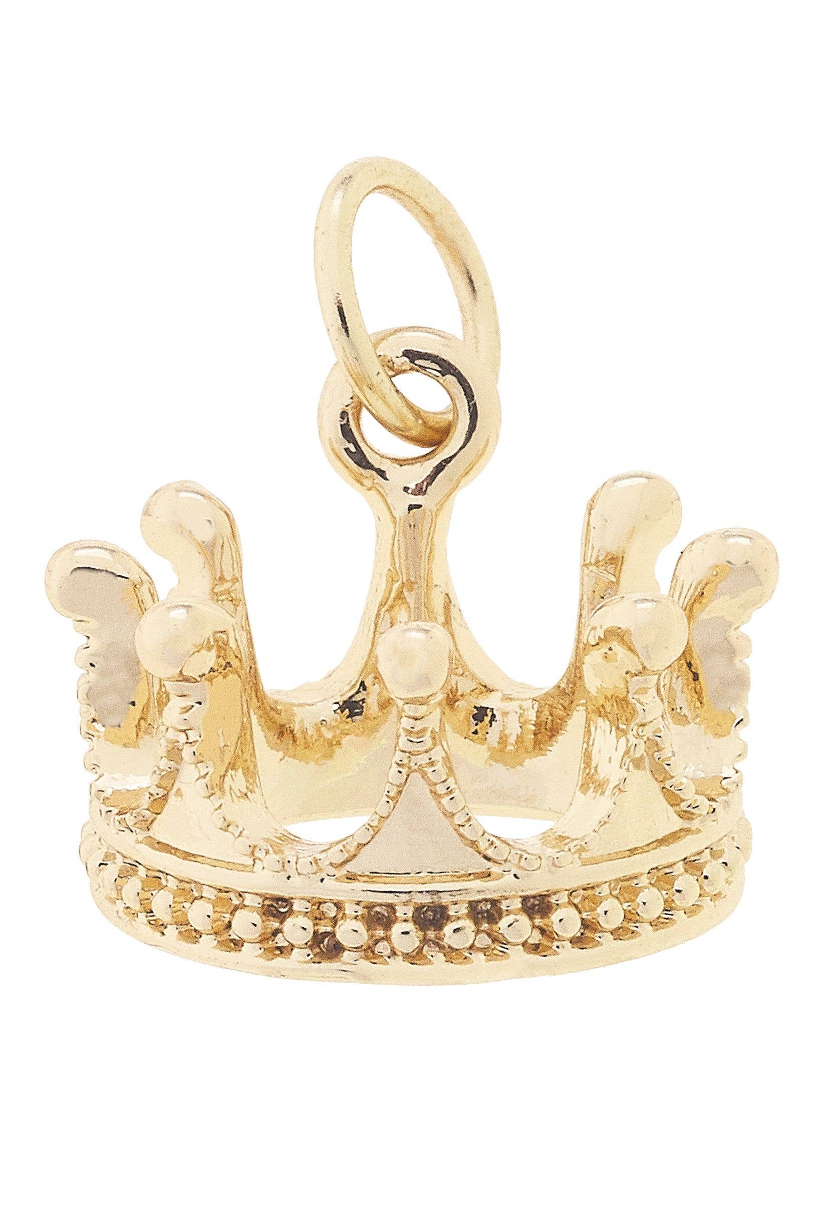 Crown Charm in Shiny Gold