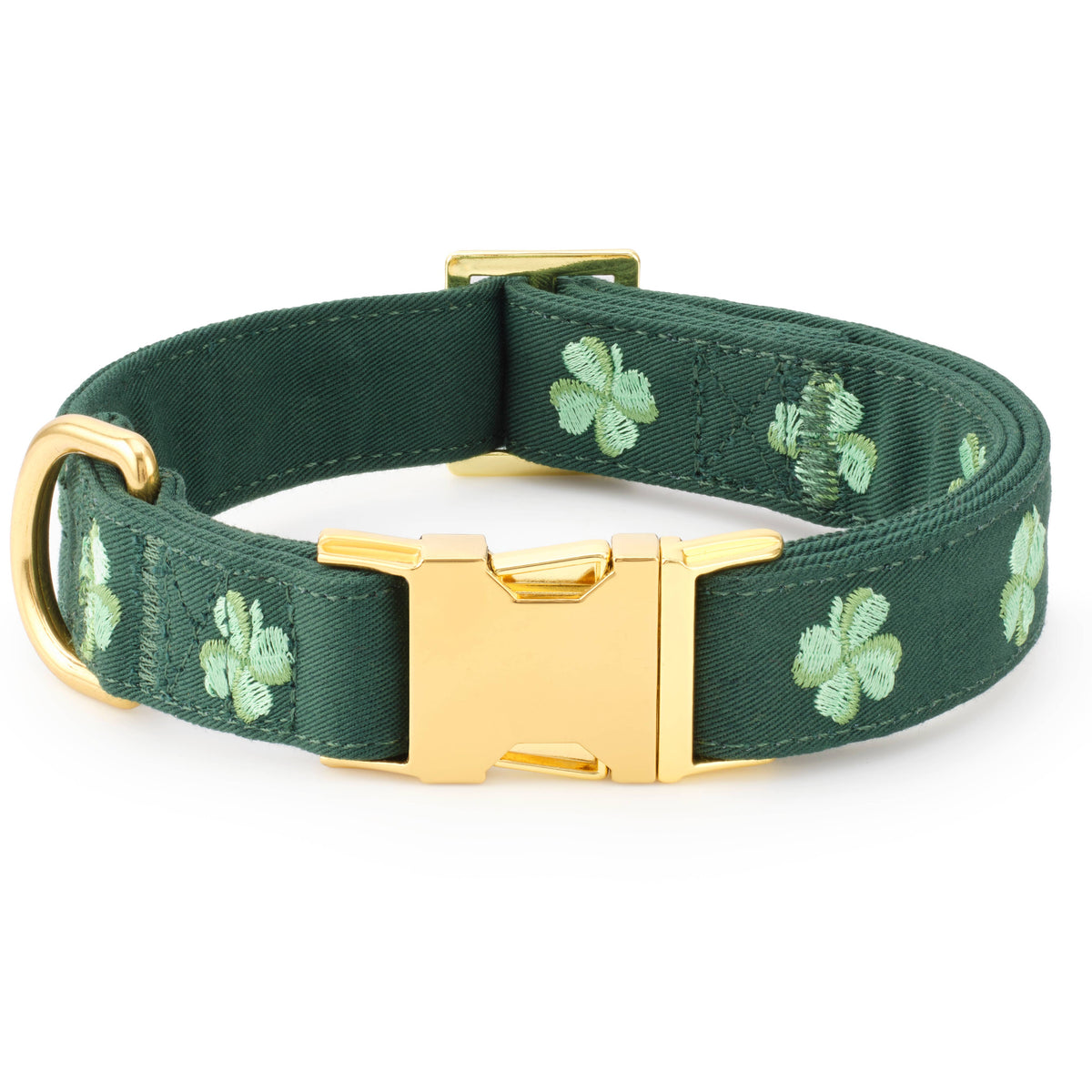 The Foggy Dog: Clover Embroidered Dog Collar