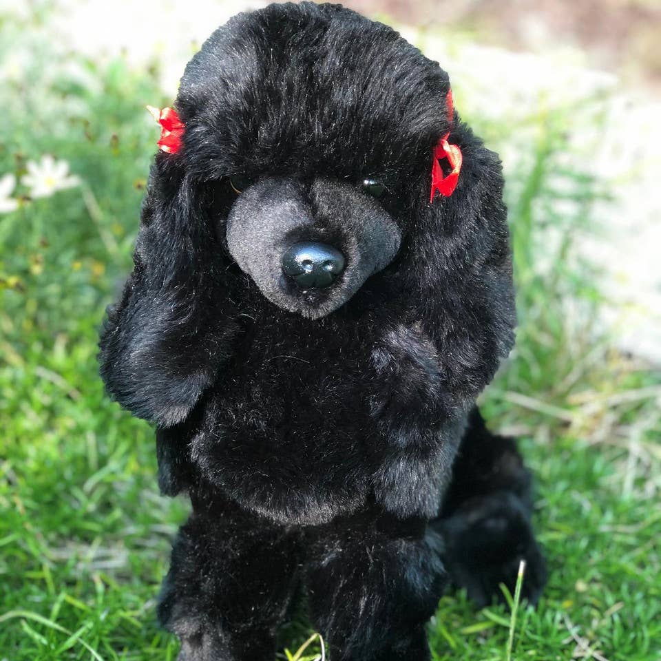 Bordeaux the Black Standard Poodle — 14" Stuffed Animal Plush