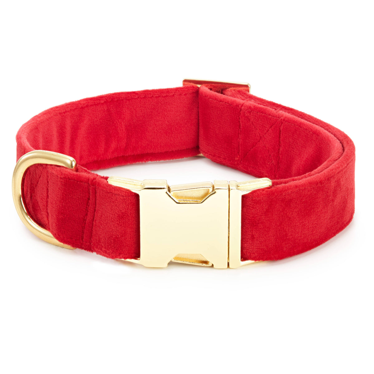 The Foggy Dog: Cranberry Velvet Dog Collar