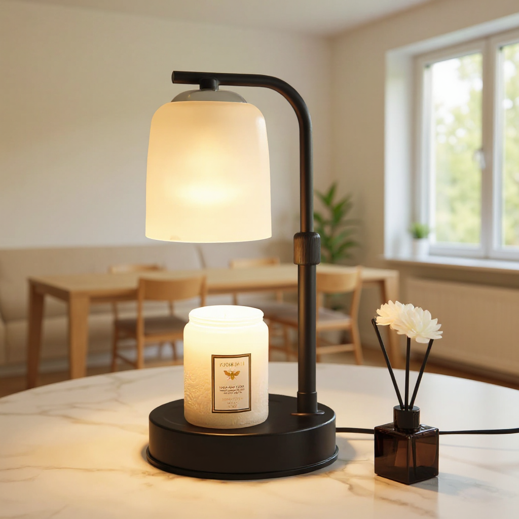 Frosted Glass Adjustable Candle Warmer Lamp