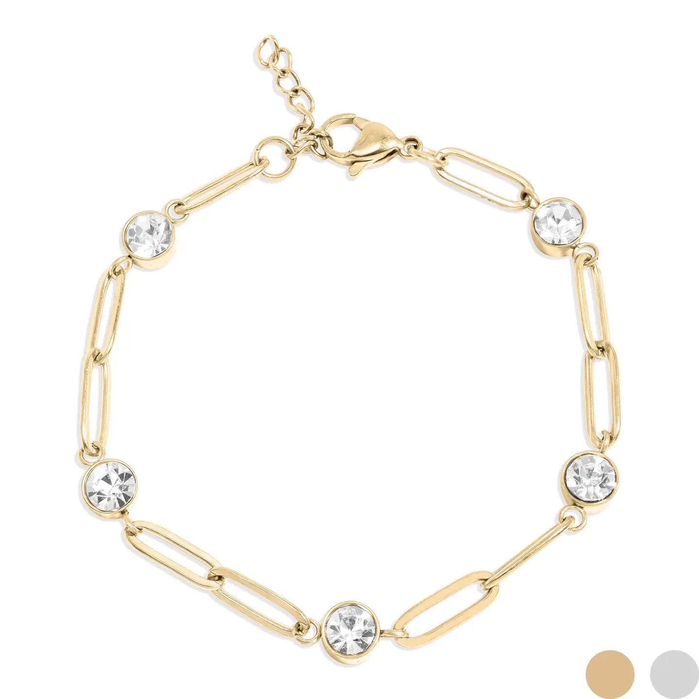 Glimmer Stones Chain Bracelet