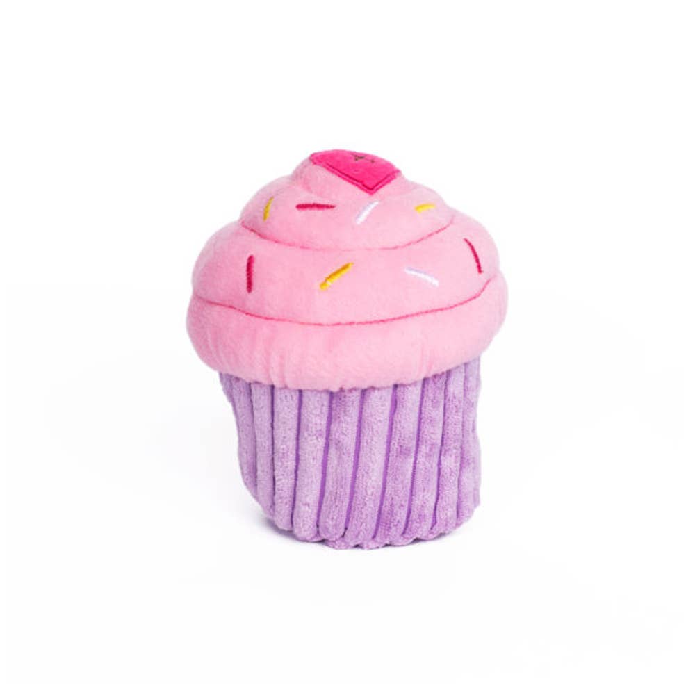 Birthday Cupcake Squeaky Dog Toy | Pink