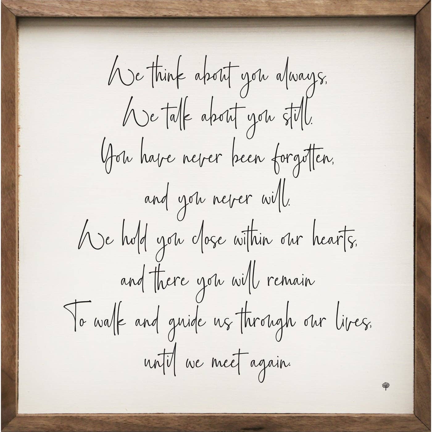 Until We Meet Again — Framed Memorial Art, 4x4