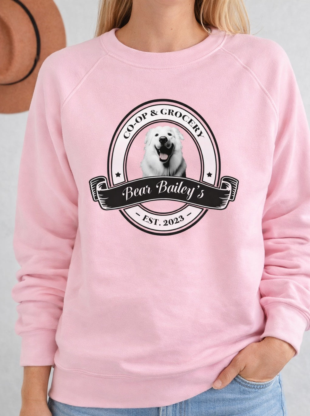 Bear Bailey's Signature Pink Crew