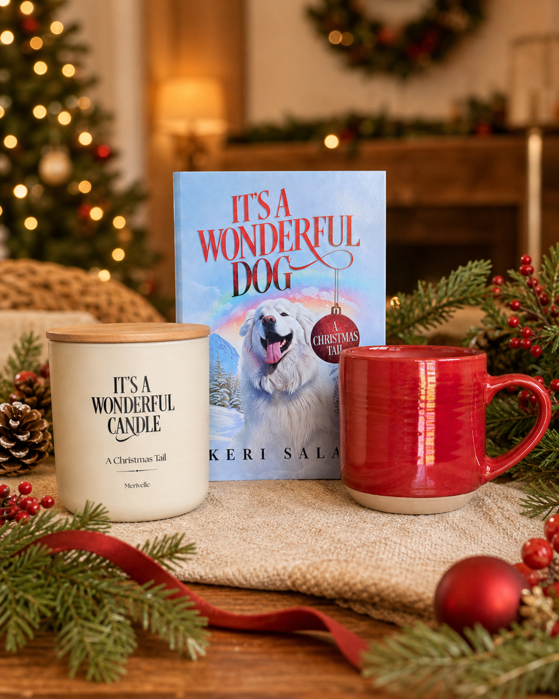It's a Wonderful Dog: Read, Sip & Glow — Pet Sympathy Gift Bundle