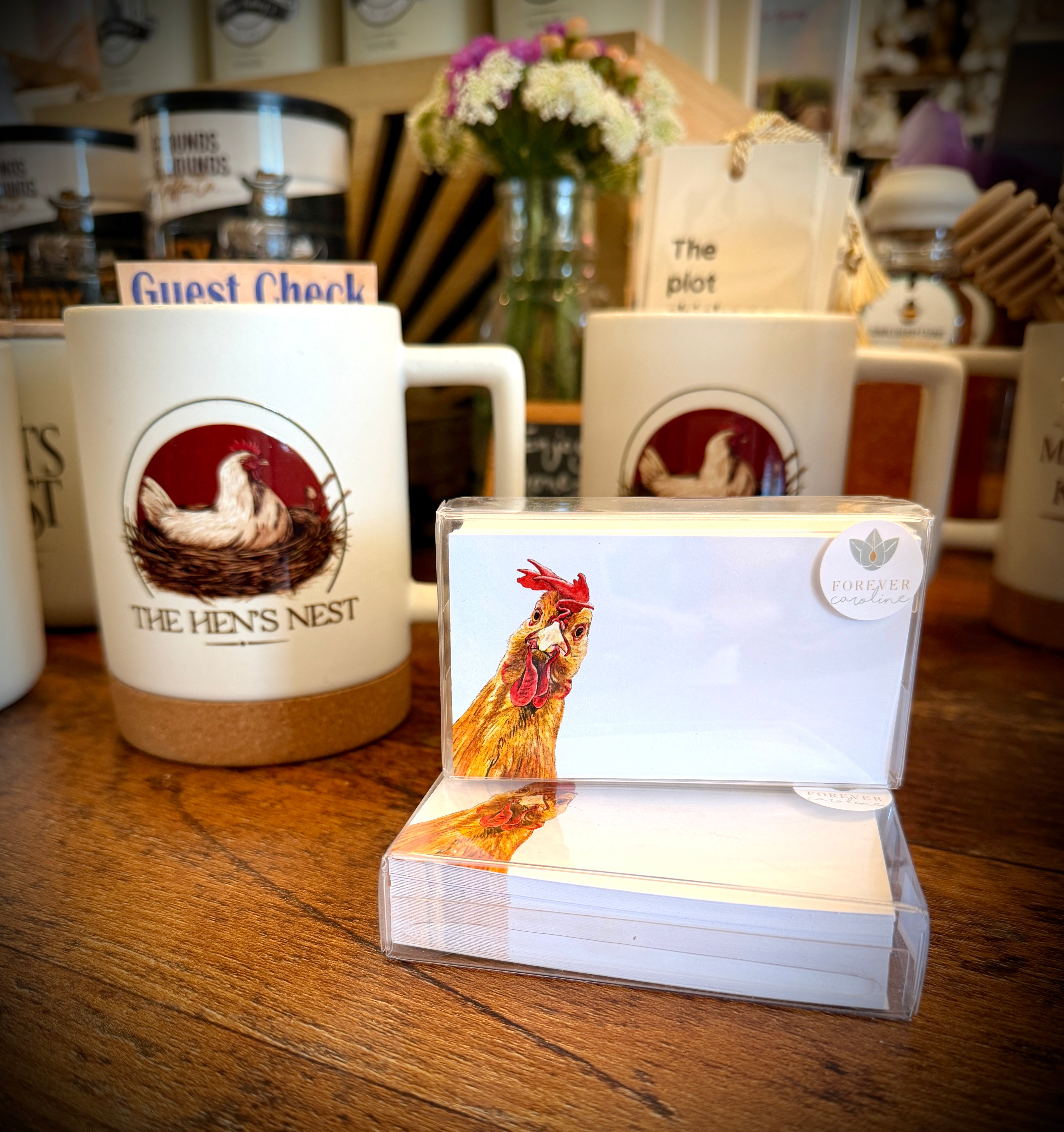 Chicken & Rooster Tiny Note Cards — Pack of 60