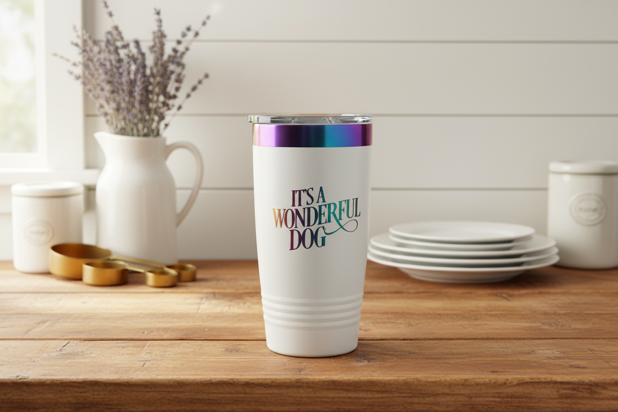 It's A Wonderful Dog Rainbow Tumbler