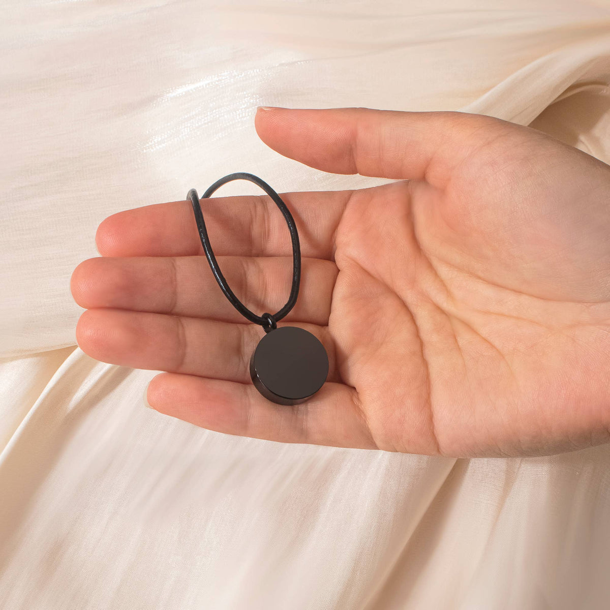 Round Memorial Urn Necklace