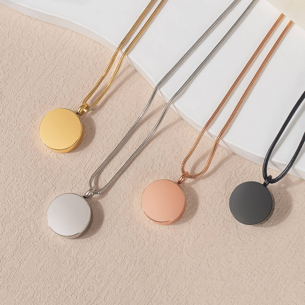 Round Memorial Urn Necklace