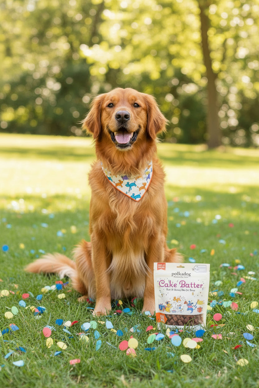 Cake Batter Peanut Butter & Banana Dog Treats | Polkadog 10oz