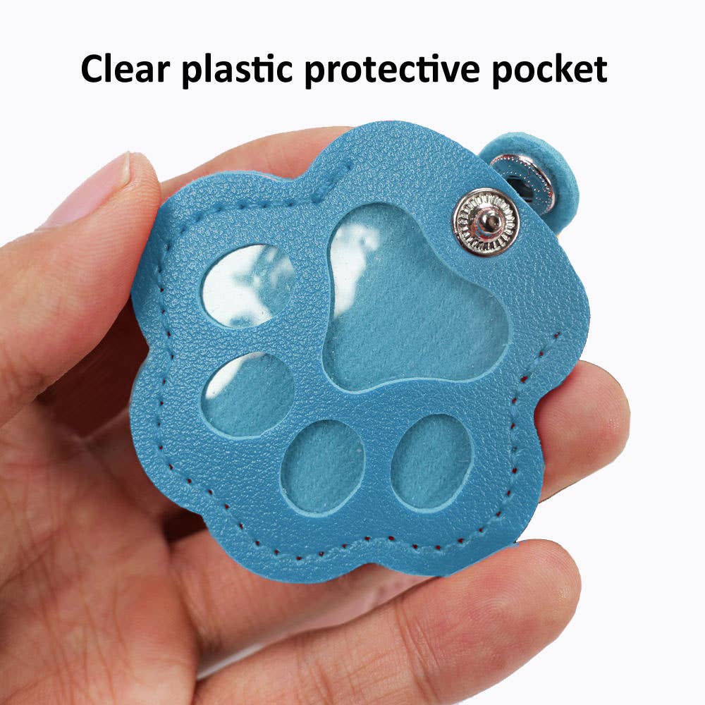 Pet Keepsake Fur & Photo Paw Keychain