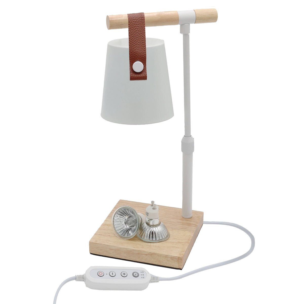 Nordic Adjustable Candle Warmer Lamp: White