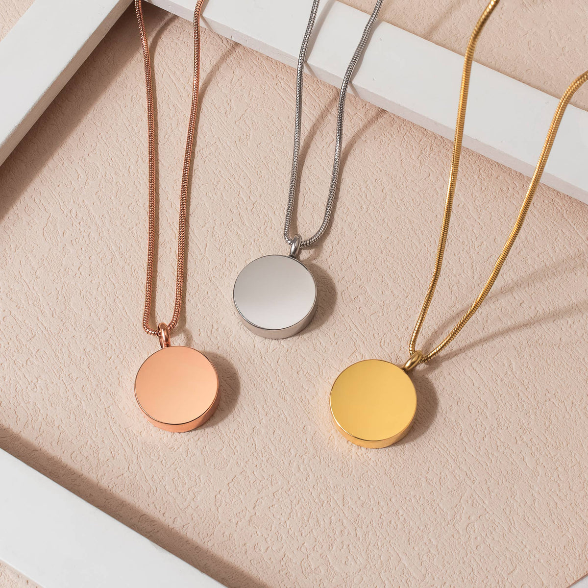 Round Memorial Urn Necklace