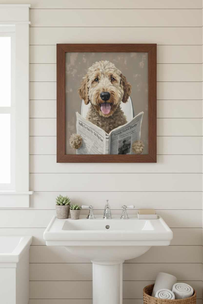 Bathroom Dog Lifestyle Shot