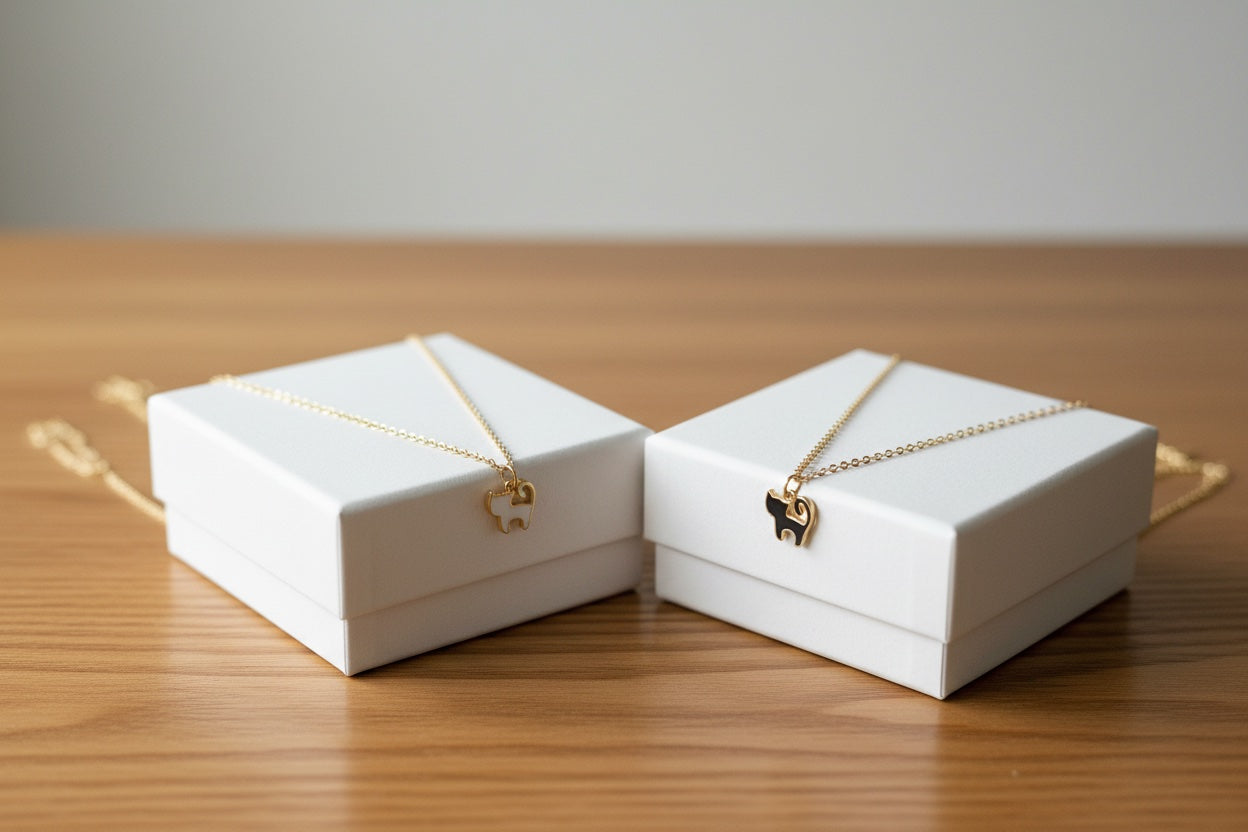 Kind-Hearted Woman Cat Silhouette Necklace