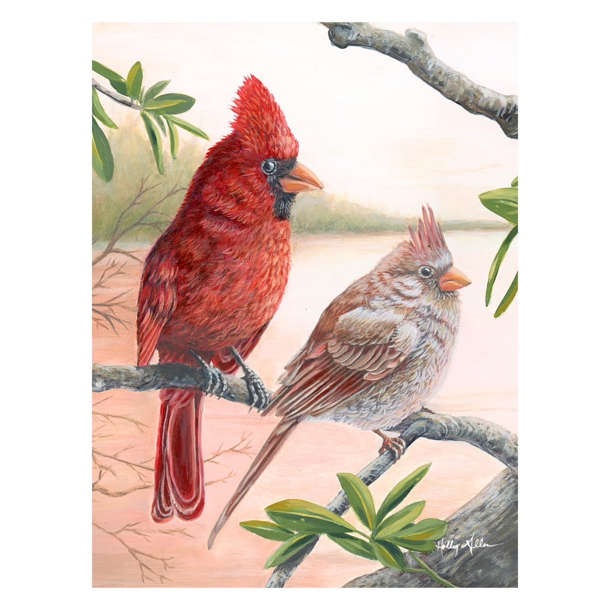 Cardinal Bird Notecard — Nature-Inspired Stationery