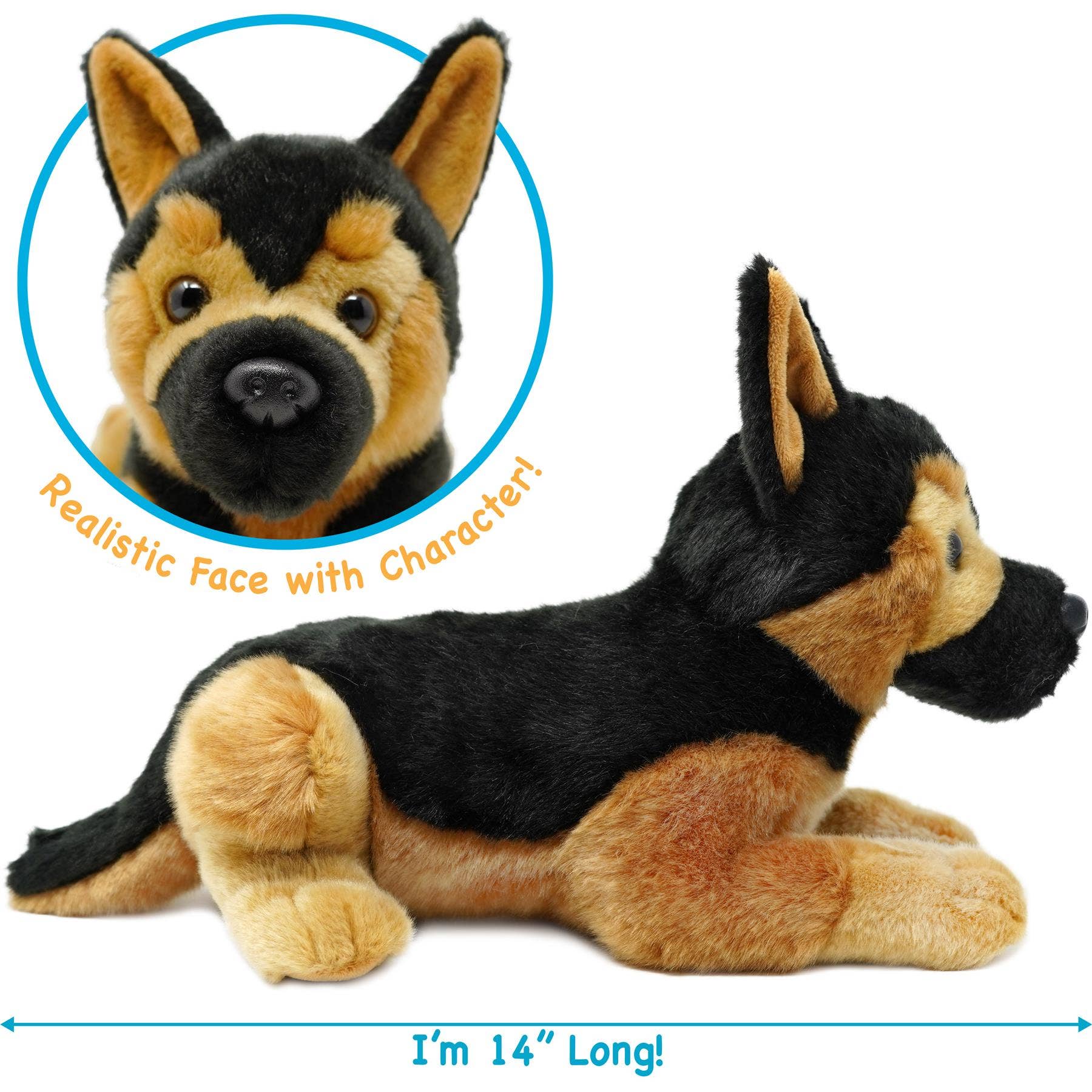 Gretchen the German Shepherd — 15" Stuffed Animal Plush
