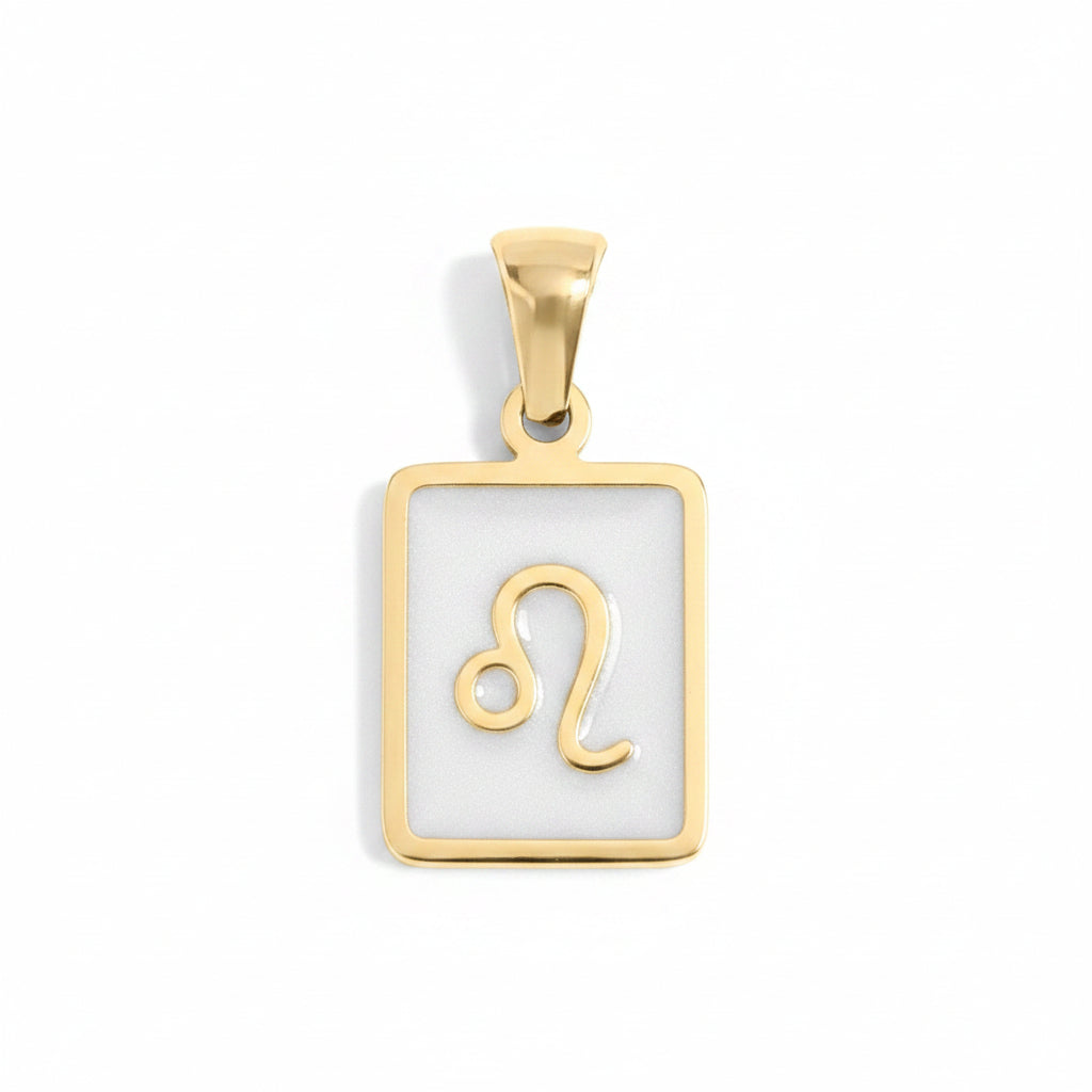 Leo Zodiac Card Charm in Gold