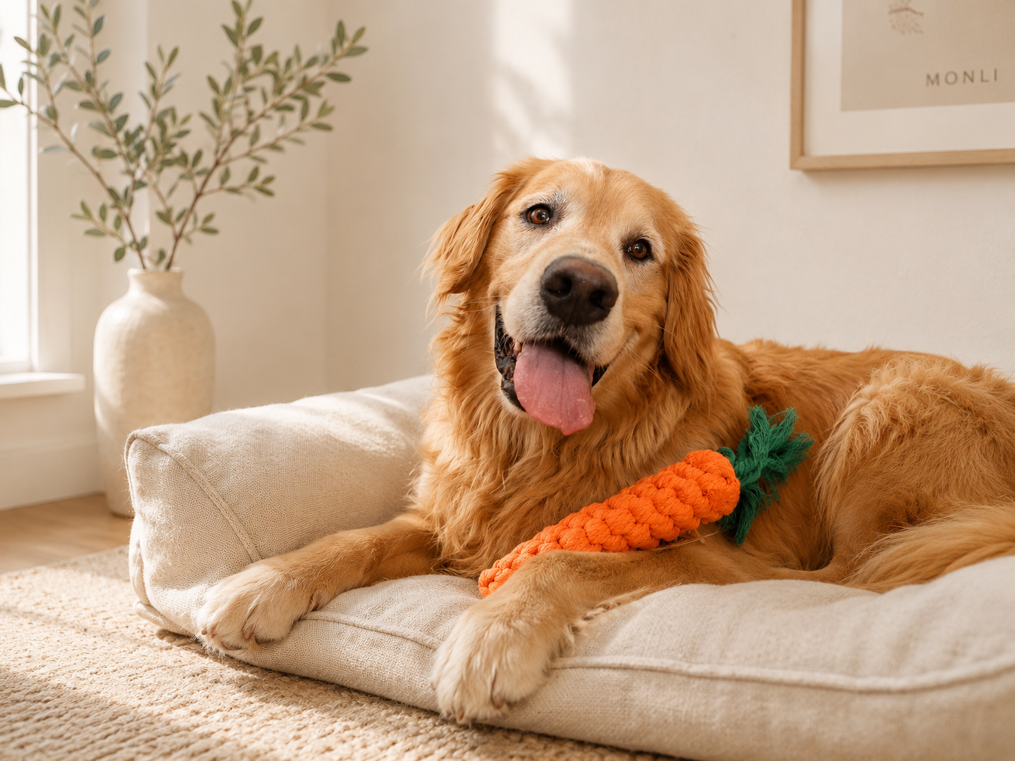 Large Carrot Rope Chew Toy — Handmade & Sustainable