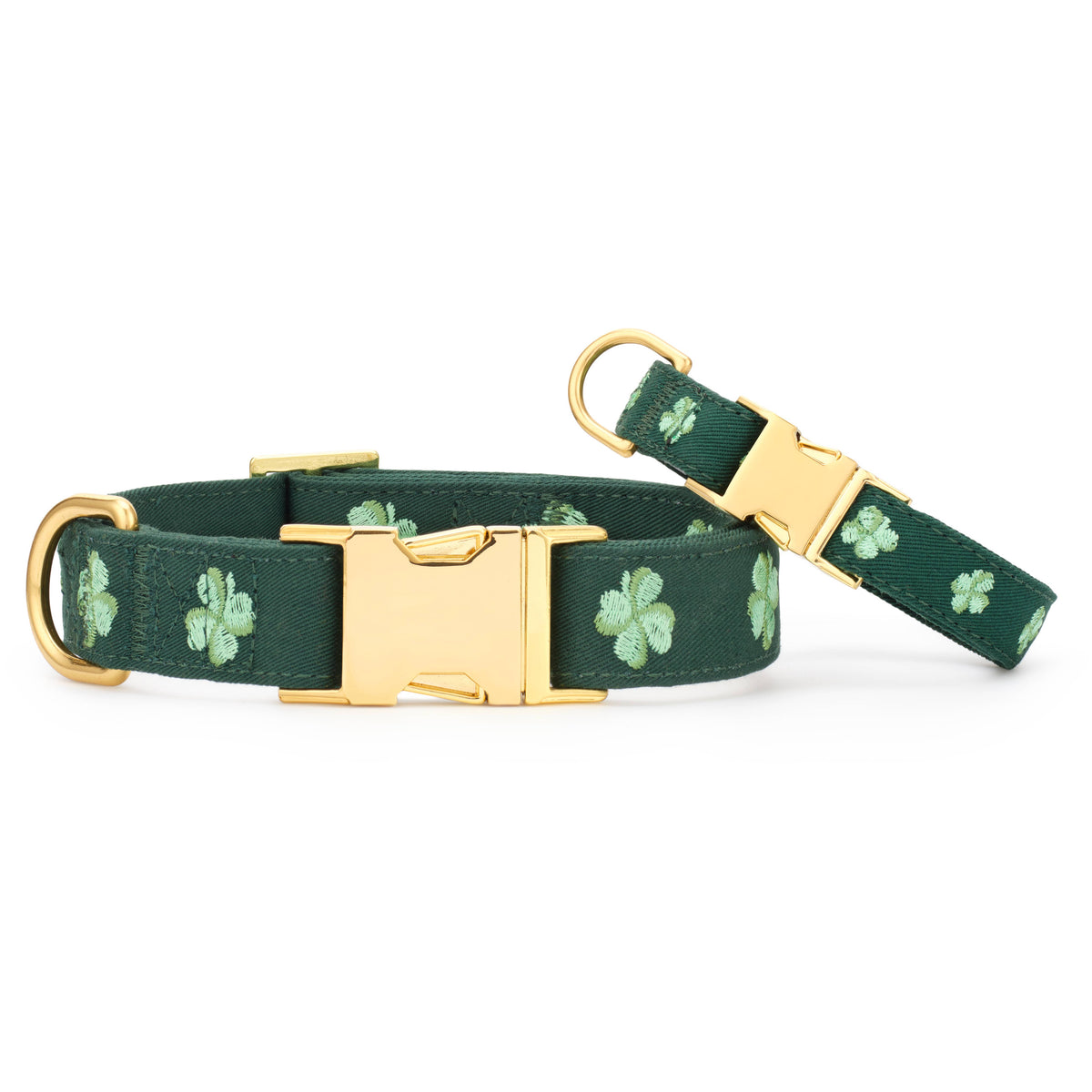 The Foggy Dog: Clover Embroidered Dog Collar