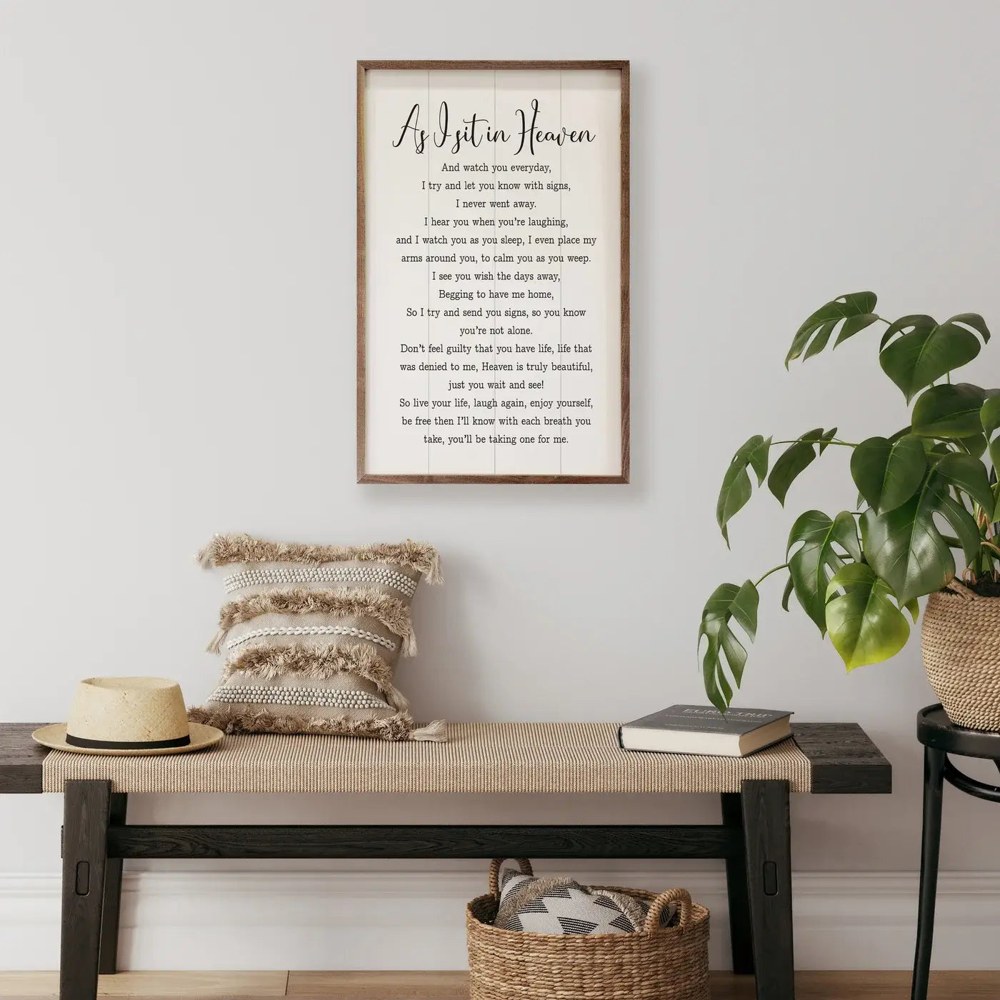 As I Sit in Heaven — Framed Memorial Art, 10x16