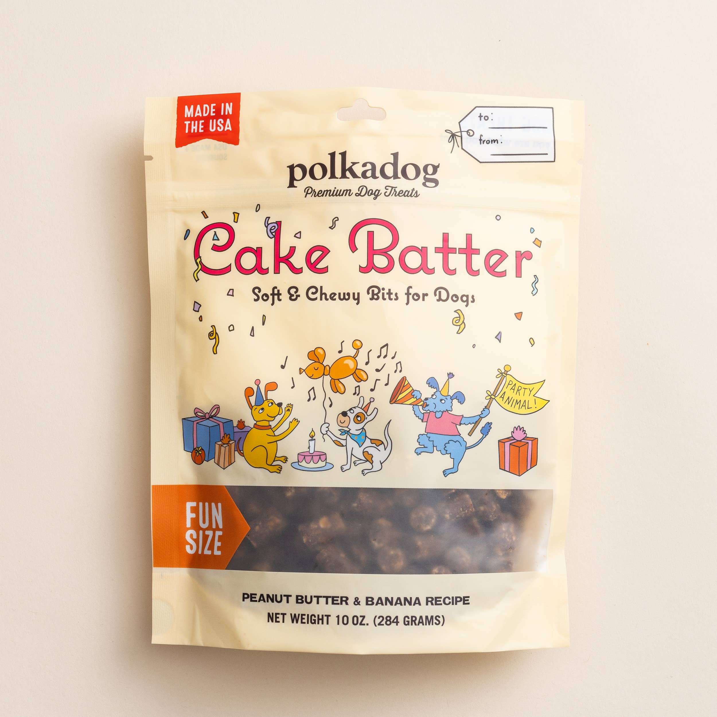Cake Batter Peanut Butter & Banana Dog Treats | Polkadog 10oz