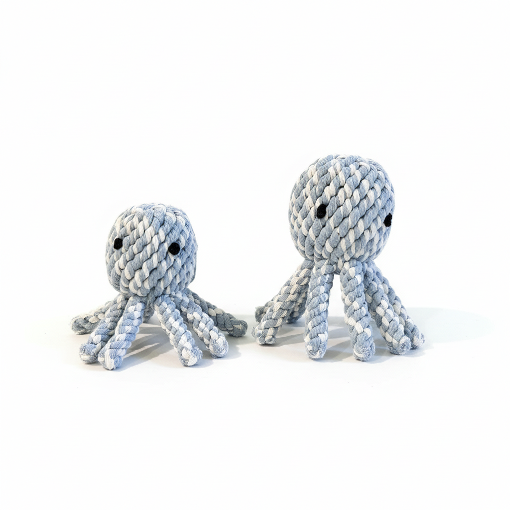 Kai the Octopus Rope Toy — Handcrafted & Eco-Friendly