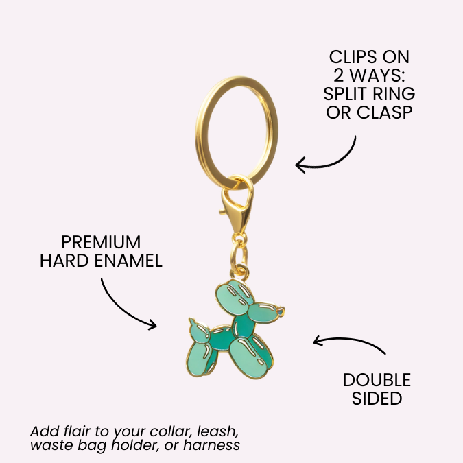 Balloon Dog Pet Collar Charm