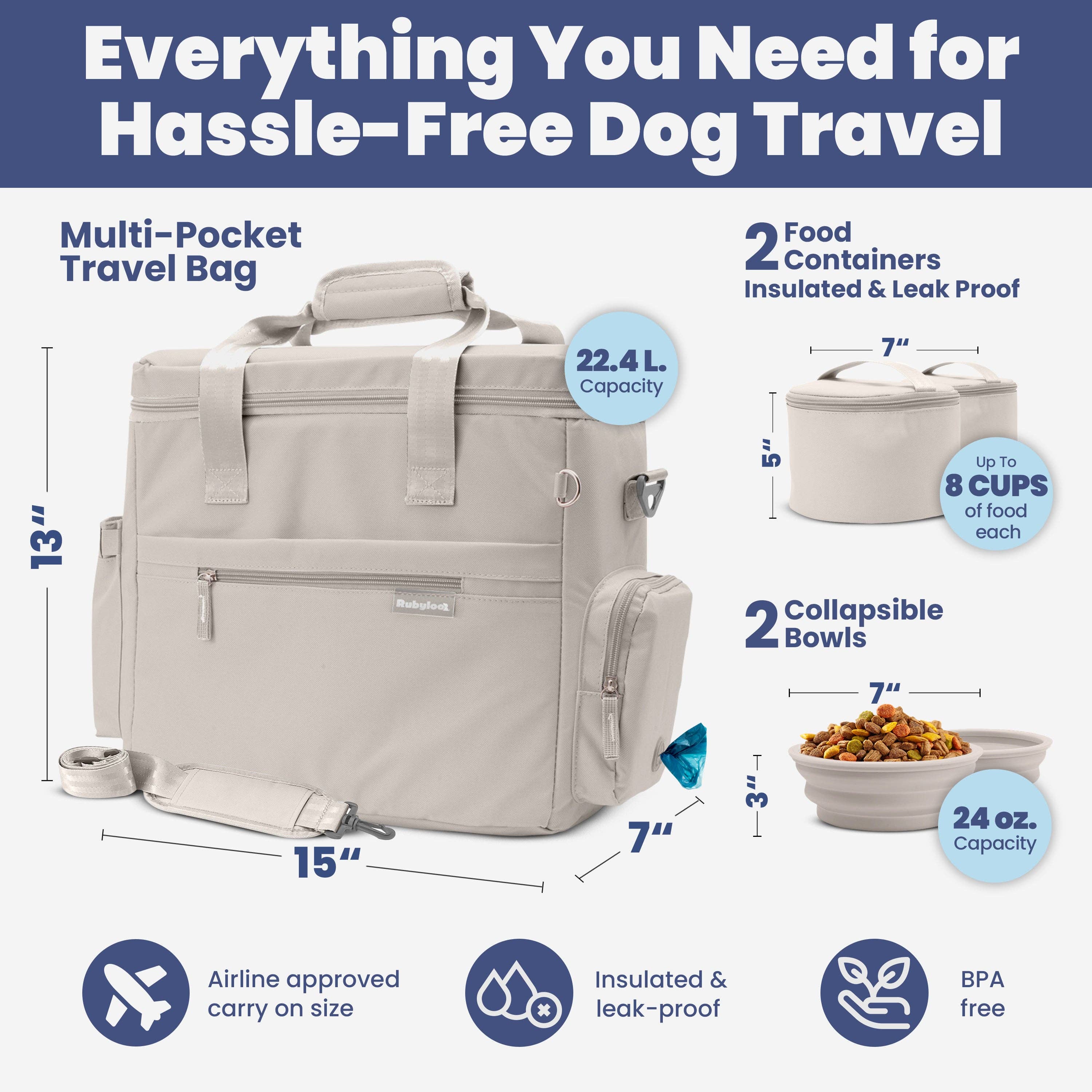 The Original Doggy Bag™ Dog Travel Bag