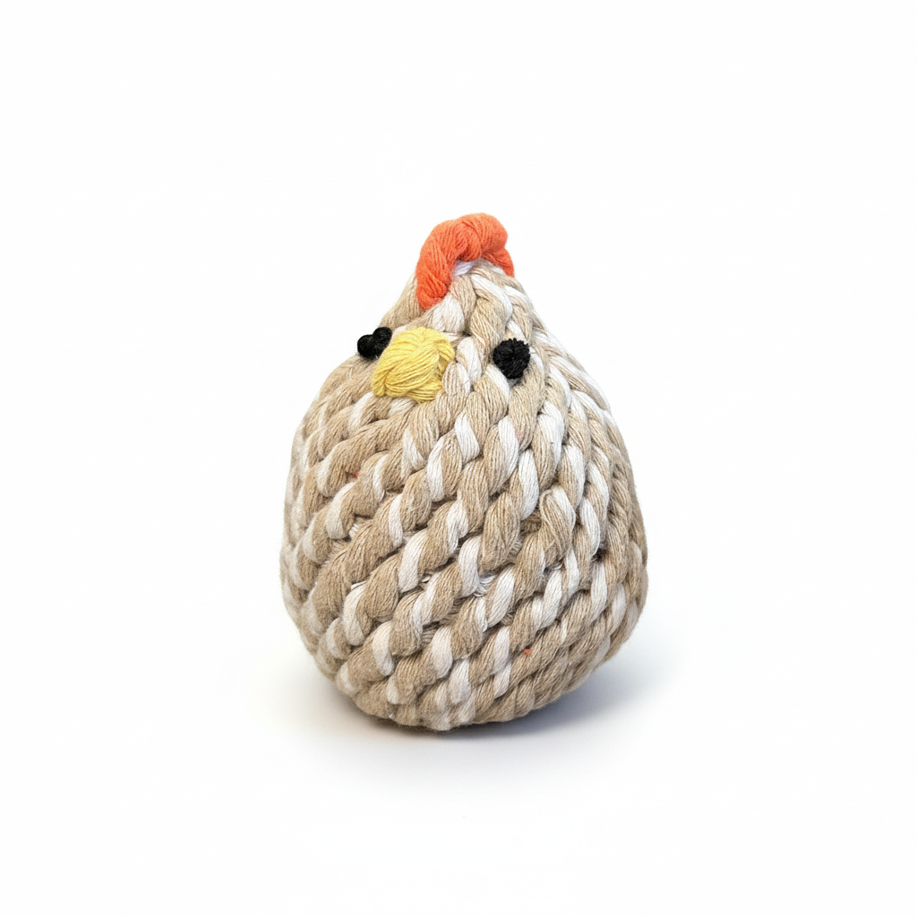 The Mama Hen & Little Chick Rope Pet Toy Set