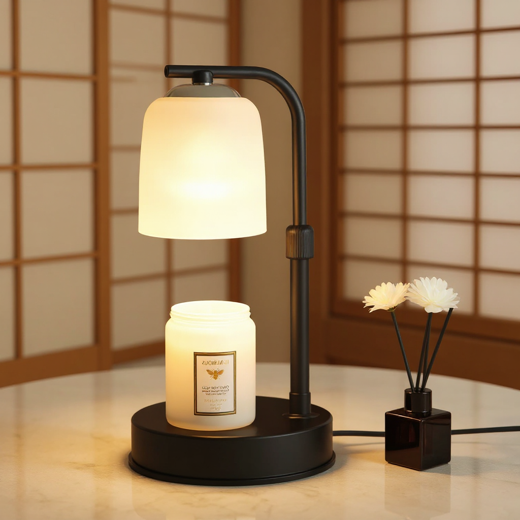 Frosted Glass Adjustable Candle Warmer Lamp