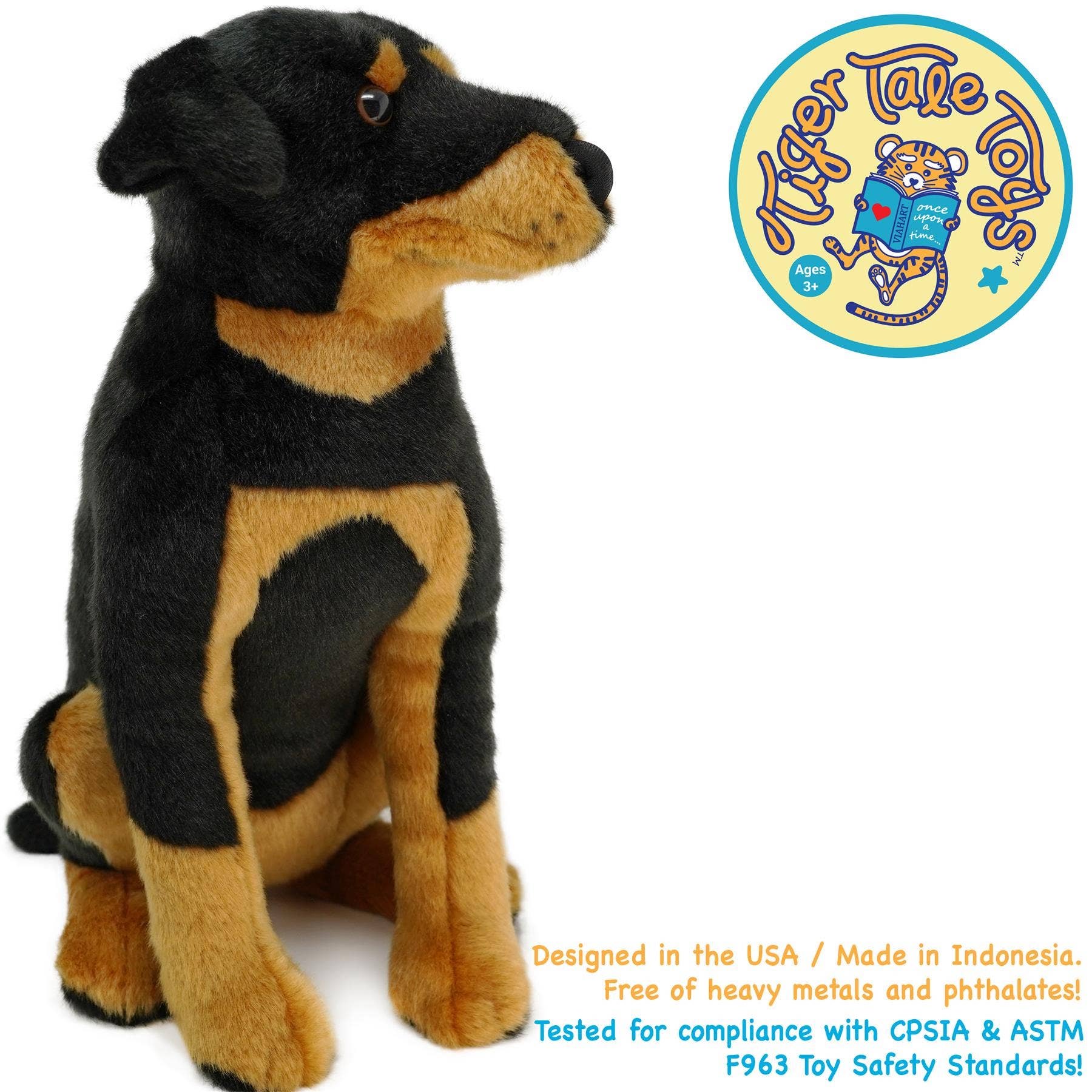 Ronin the Rottweiler — 14" Stuffed Animal Plush