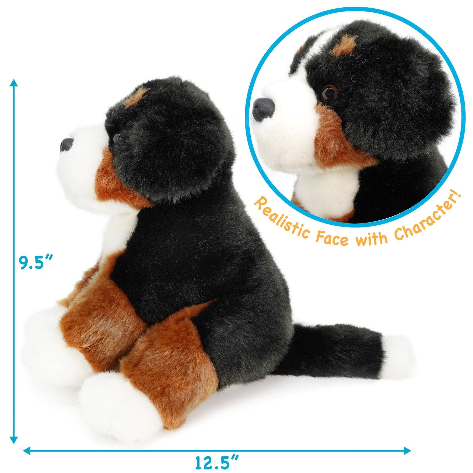 Bastien the Bernese Mountain Dog — 13" Stuffed Animal Plush