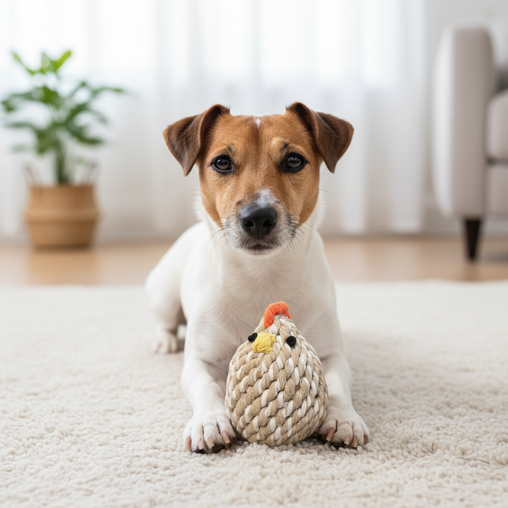 The Mama Hen & Little Chick Rope Pet Toy Set