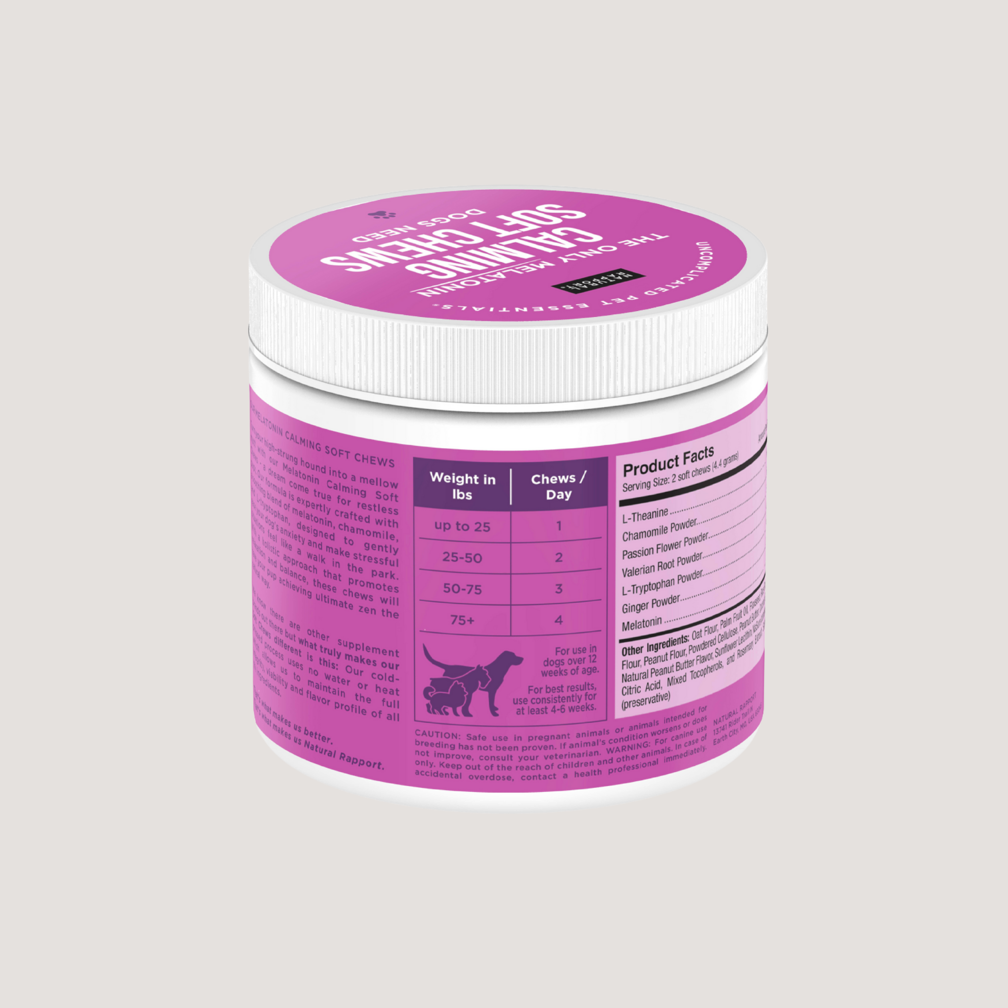 Melatonin Calming Soft Chews for Dogs – 120 Count