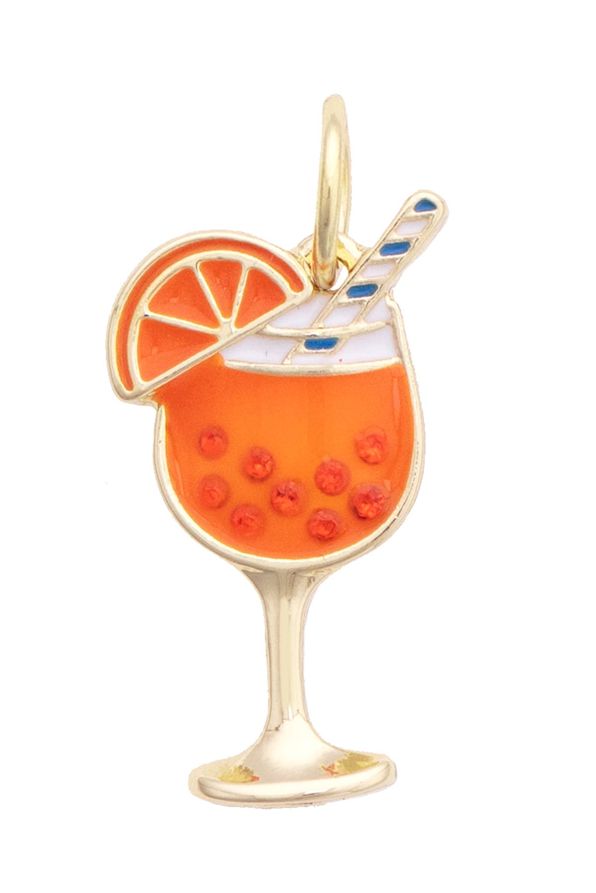 Aperol Spritz Enamel Charm in Orange