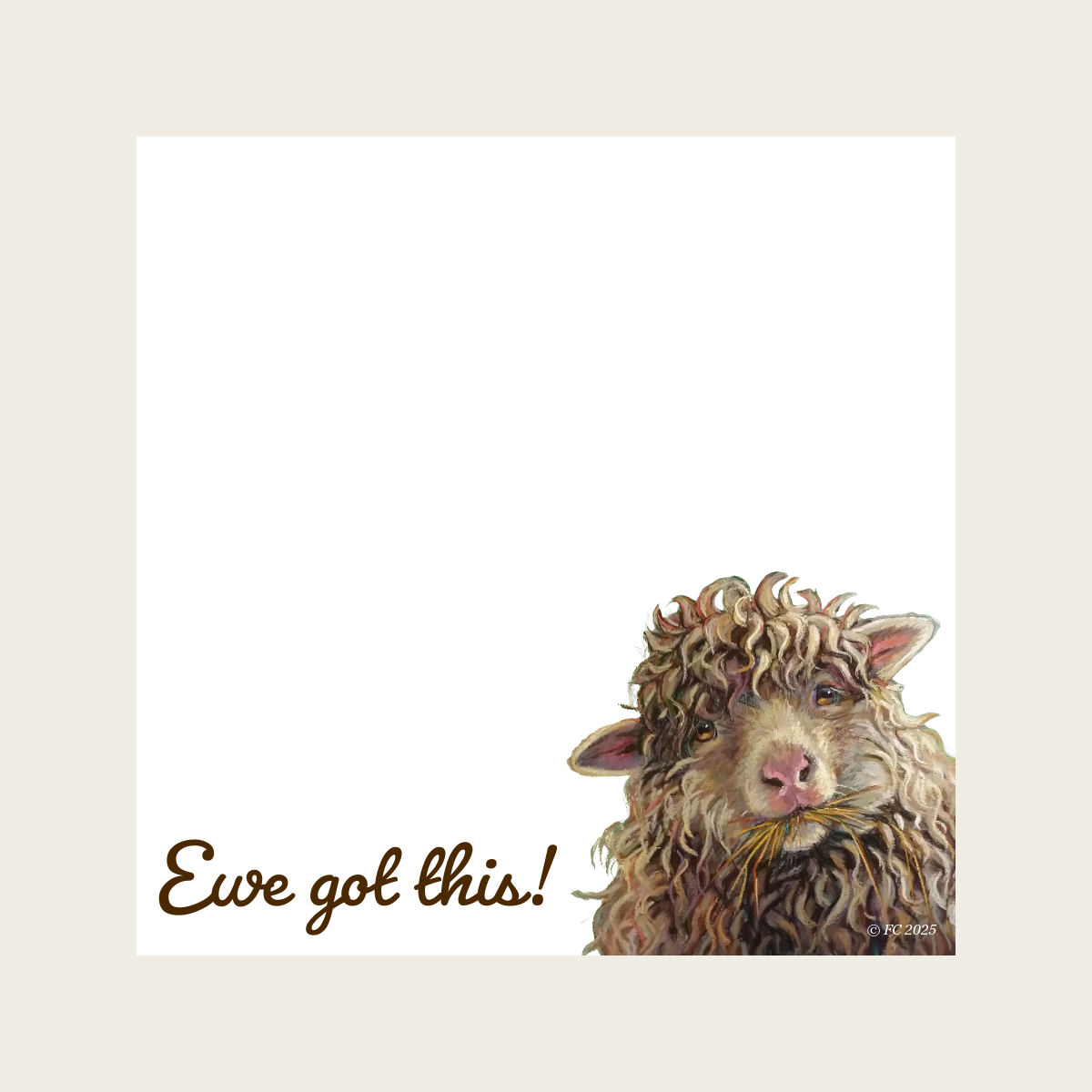 Ewe Got This Fluffy Sheep Sticky Notes — 50 Pages