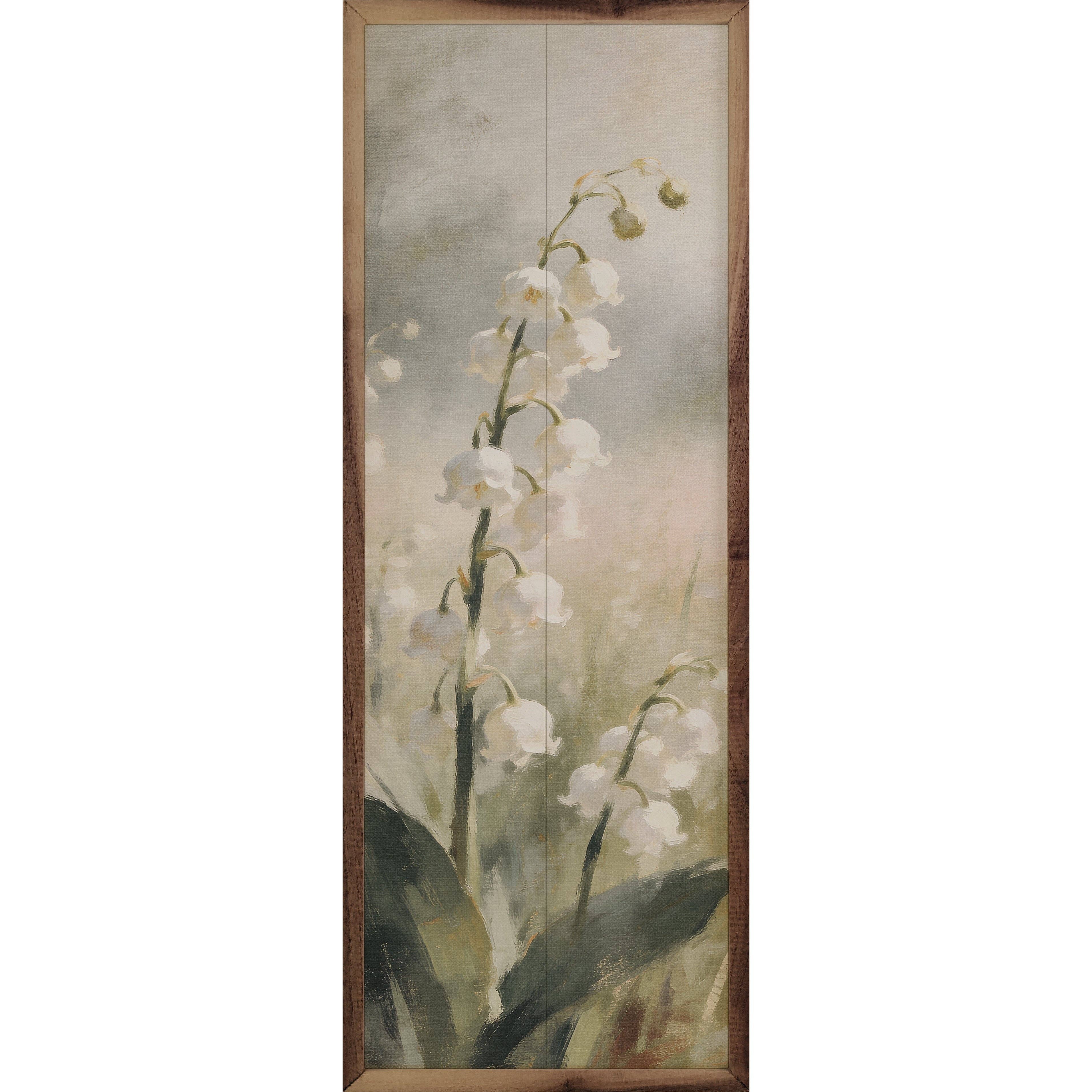 Soft Meadow Bells and Wildflowers — Framed Wall Art, 4x12