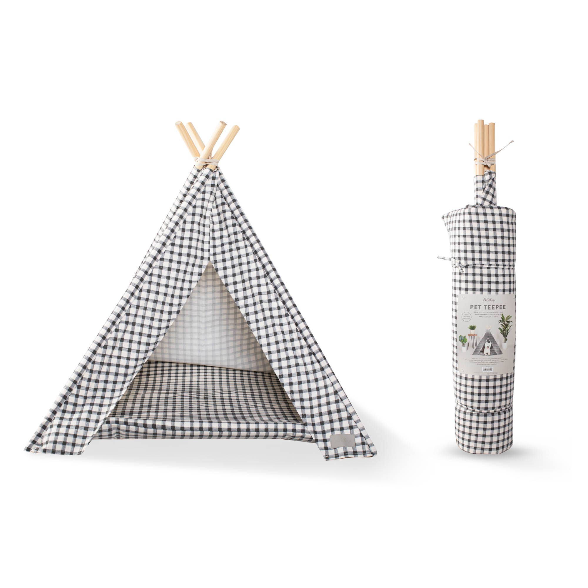 Pet Teepee: Gingham