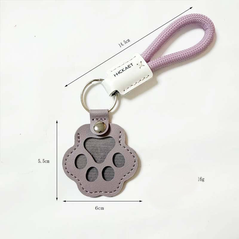 Lanyard Pet Keepsake Fur & Photo Paw Keychain