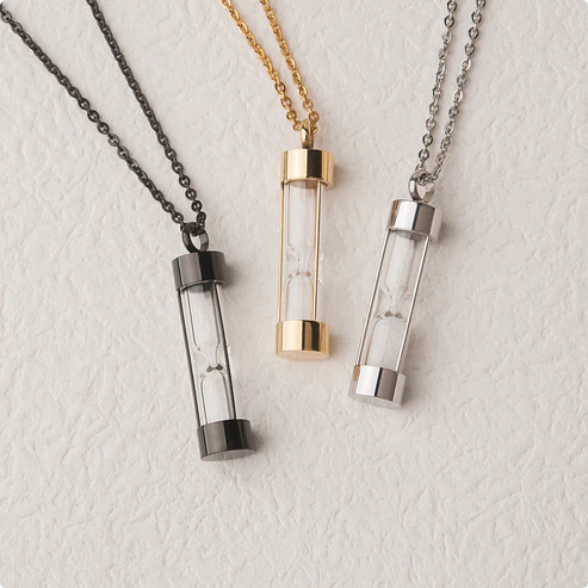 Hourglass Memorial Urn Necklace