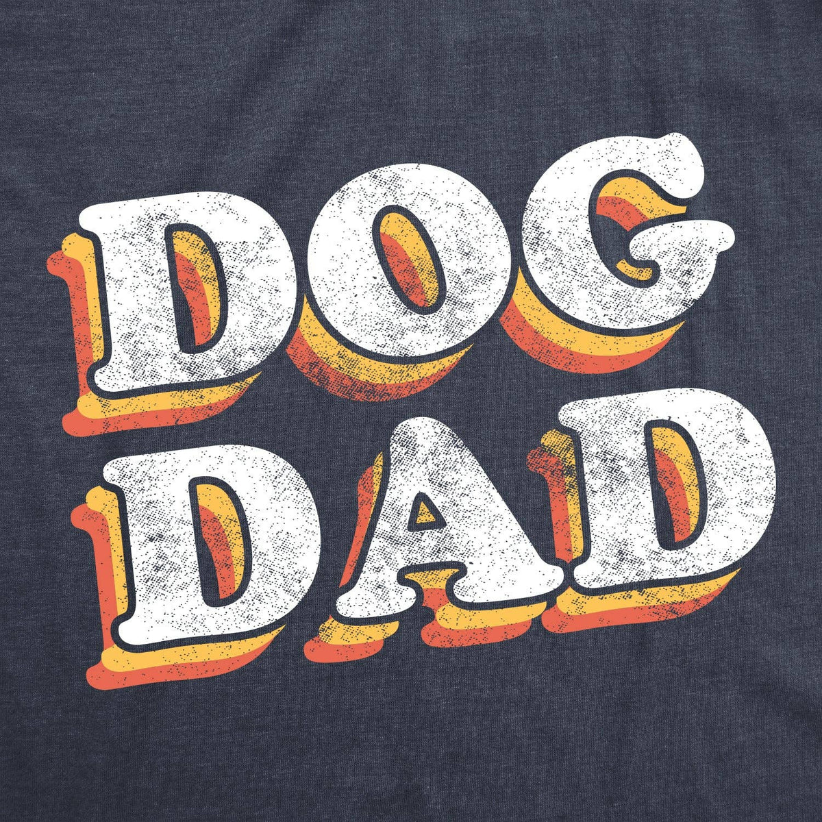 Dog Dad Retro Men's T Shirt: Heather Navy