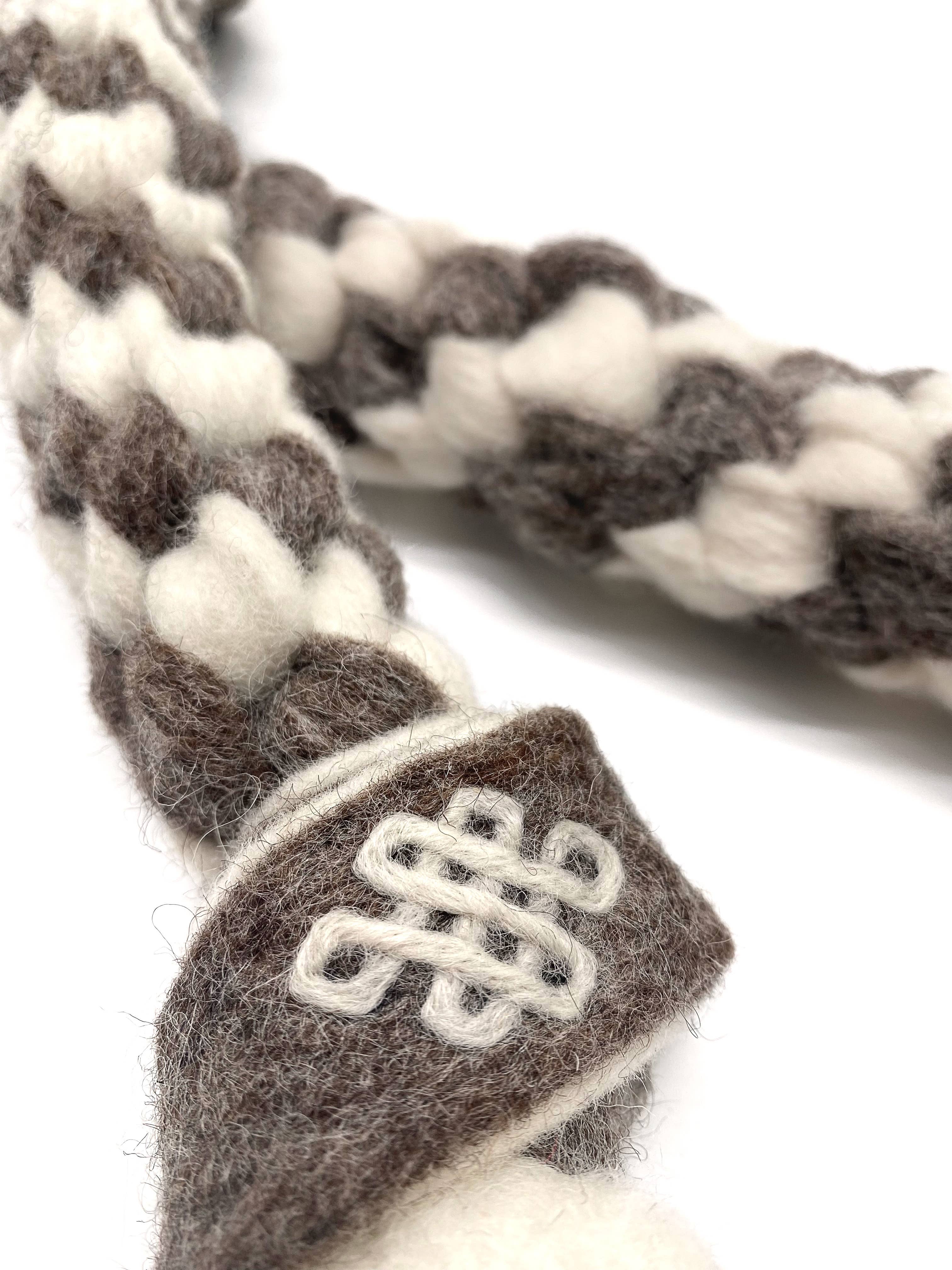 Endless Knot Braided Rope  All-Natural Wool Dog Toy