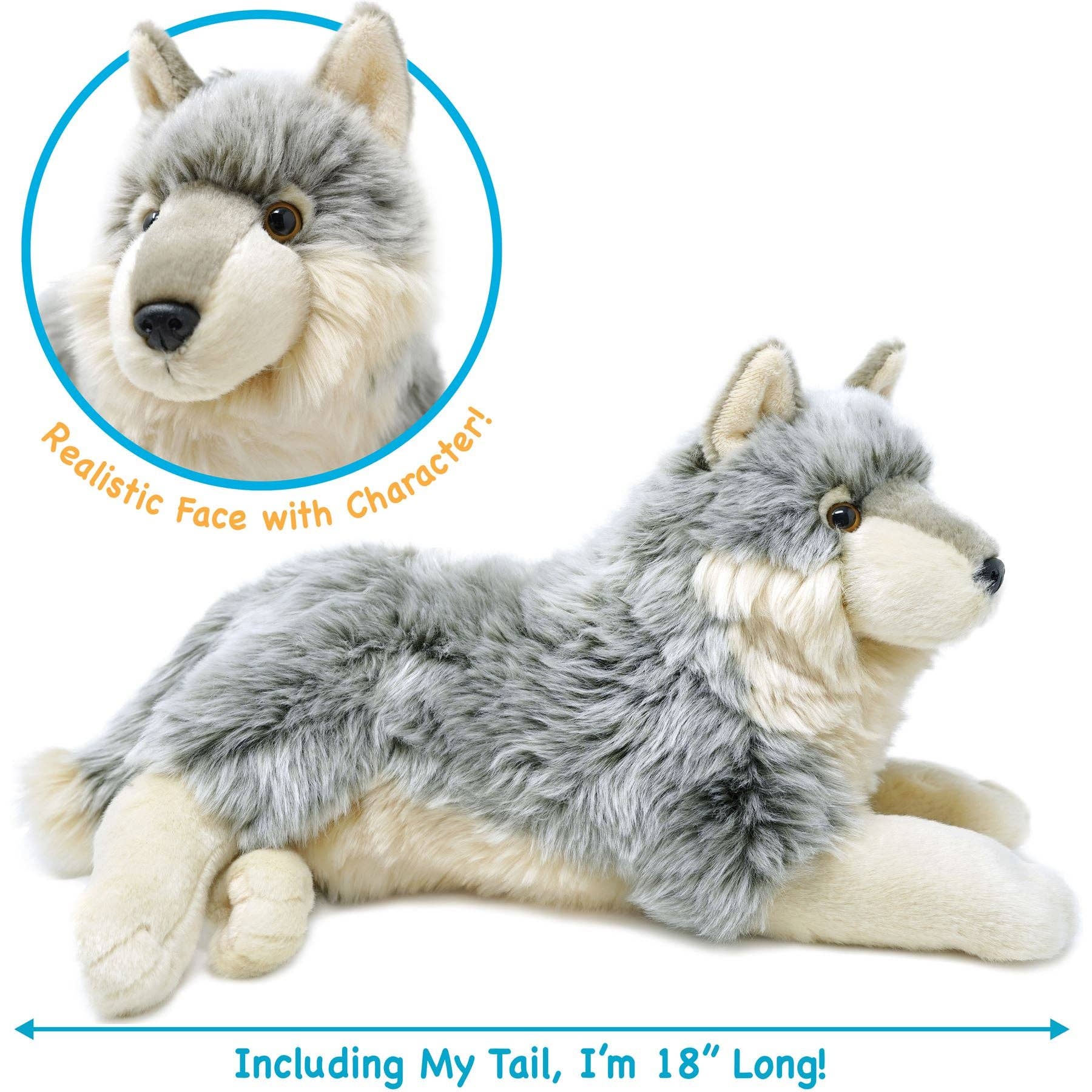 Whitaker the Wolf — 18" Stuffed Animal Plush